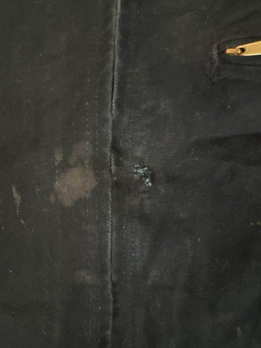 Vintage Carhartt J01 BLK Detroit Jacket Made in USA Blanket Lined Workwear Black - Picture 6 of 13